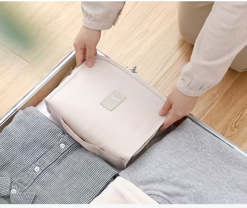 Makeup bag Women's portable large capacity storage bag Folding travel skincare toiletry bag box storage bag