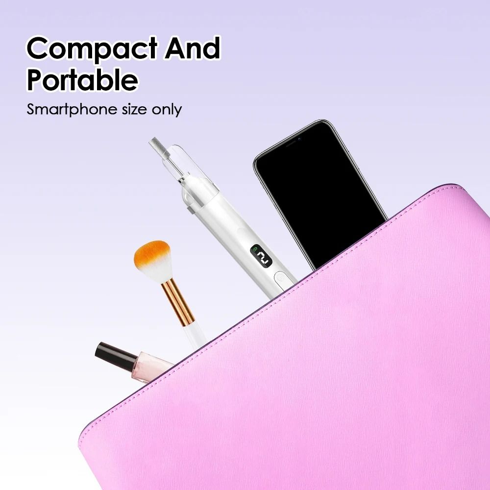2in1 Electric Nail Drill with UV Lamp Rechargeable Manicure Pedicure Set For UV GEL Fast Curing