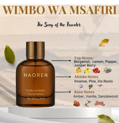 HAOREN Night Out Combo – Mau Mau Dawn & Wimbo Wa Msafiri Eau de Parfum Duo, Amber Oud & Woody Fougère Fragrance Set for Men