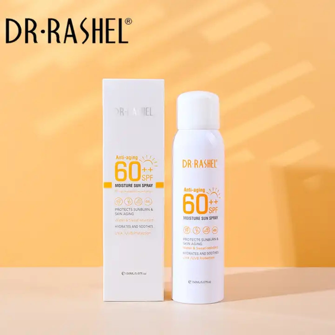 Dr. Rashel Sun Cream + Sun Spray + After Sun - Anti-aging Moisture Sun Cream SPF 60++ & Anti Aging Moisture Sun Spray SPF 60 ++ & After Sun Soothing Cooling Gel Protection UVA UVB Sunscreen Set