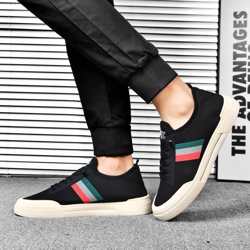 Men's casual clothes single shoes boys loafers students running shoes Dad sports shoes driving shoes espadrille shoes flats black