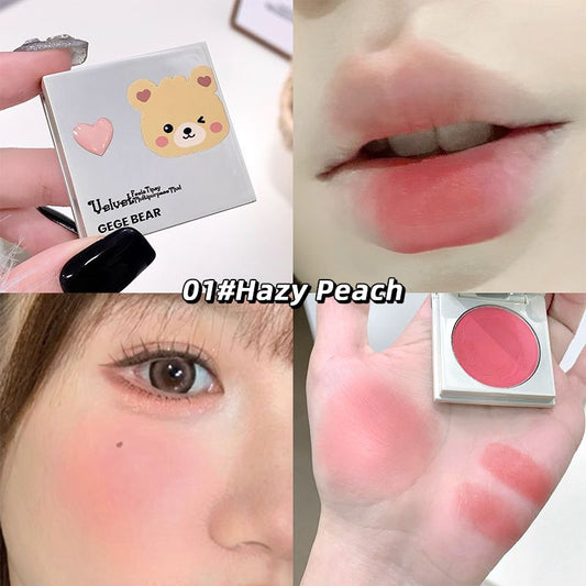 New Gegebear lip and cheek dual-purpose velvet natural nude makeup multi-purpose monochrome powder blusher cream whitens at a low price