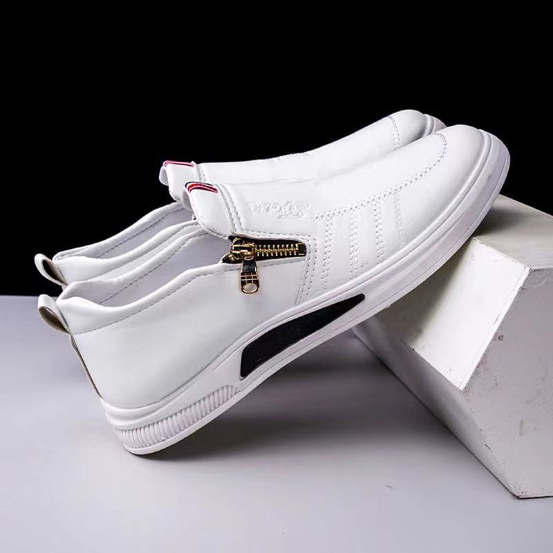 Men's Casual Shoes Men Breathable Fashion British Non-slip Shoes Business bean PU Leathe Shoes Loafer