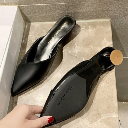 Mateamoda Pointed-Toe Slip-On Mules