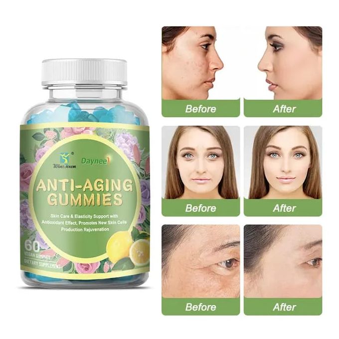 Daynee Anti-aging, Anti-wrinkle& Anti-acne 60Pcs For Skin Elasticity And Cells Renewal Tightens Improves Appearance of Pores Vitamin For Soft Skin