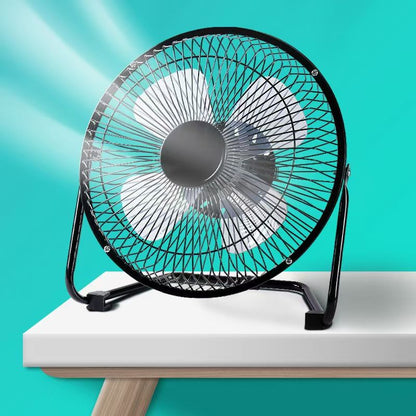 6 Inch Portable USB consumption small fan metal table fan 360° rotation mini fans desktop bass electric fandissipate heat Cooler Cooling Fan for students office workers for PC / Notebook Air cooled