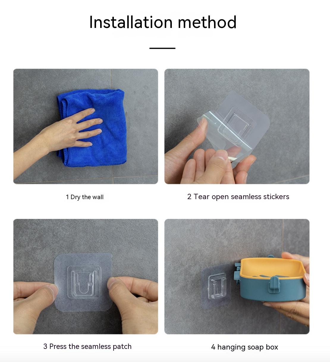 Wall-Mounted Soap Box With Hooks Soap Dish soap holder