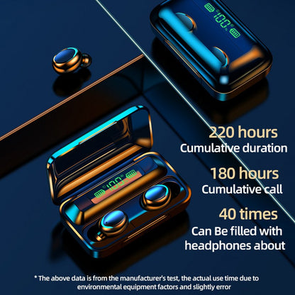 F9 Wireless Bluetooth 5.1 Earphones Headsets 2000mAh Battery Large Capacity