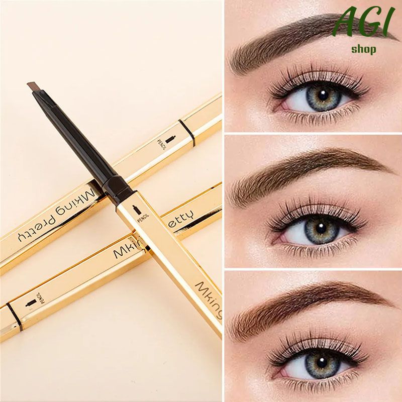 Double Head Eyebrow Pencil Super Fine Natural Long Lasting Waterproof Professional Brow Pen Eye Makeup Tattoo Eyebrow Pencil Brow Tattoo Pen Paint Makeup Eyebrows