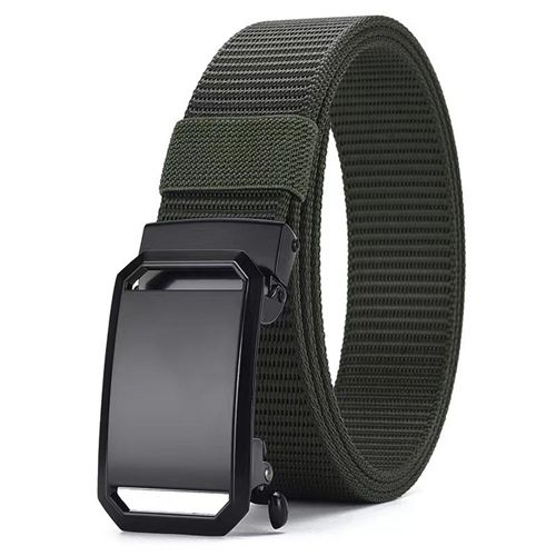 New Arrivals Men's Belt Automatic Metal Buckle Nylon Webbing Outdoor Work Tactical Belt Toothless Automatic Buckle Casual Sports Canvas Belts Military Training Pants Belt For Men High Quality Nylon S