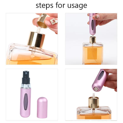 New Arrival Portable Mini Refillable Perfume Bottle With Spray Scent Pump Empty Cosmetic Containers Atomizer Bottle For Travel Tool