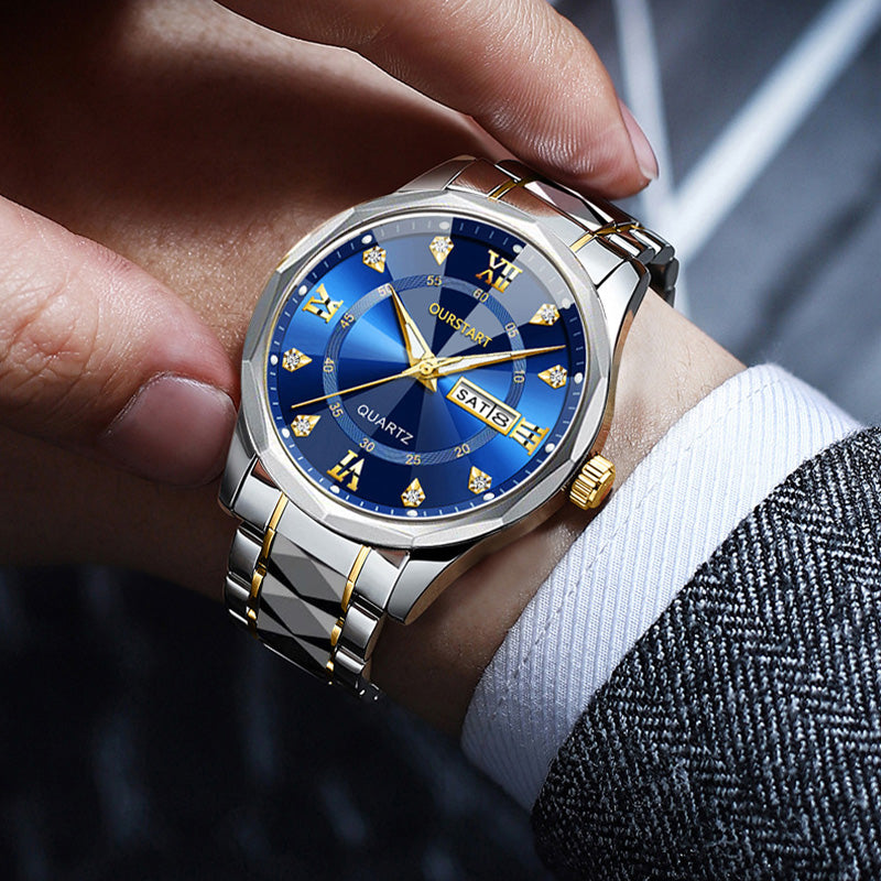 Fashion Business Watch Men Sports Mens Watch Top Brand Luxury Clock Male Quartz Wristwatch for Man Date Week