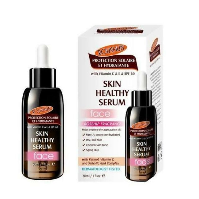 Roushun Skin Healthy Serum For Face, Rosehip Fragrance with Vitamin C & E Retinol , Salicylic Acid complex & SPF 60