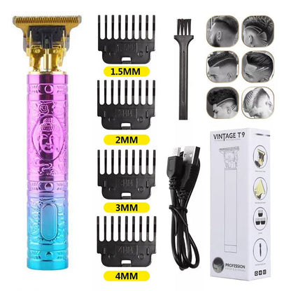 Rechargeable Shaving Machine Electric Shavers Retro Buddha Head Hair Clipper Barber Cordless Professional Hair Trimmers For Men Clipper Hair Cutting Machine Shaver