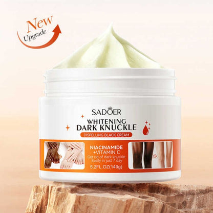 Sadoer Dark Knuckle Whitening Cream Skin Body Bleaching For Dark Knees and Elbows,Moisturizing Strong Joint Whitening Cream for Clavicle,Neck,Niacinamide Vitamin C Dark Spot Corrector Remover