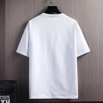 2 PCS 2 in 1 Men Clothes T-Shirts tshirts Shorts Polos Men Suits Fashion Summer Print Round Neck Short Sleeve Shorts T-Shirt Sets