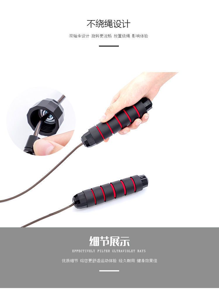 Jump Rope Tangle-Free Rapid Speed Jumping Rope with Ball Bearings, Skipping Rope with Foam Handles for Women Men Kids, Adjustable Jump Rope for Fitness Workout Aerobic Exercise