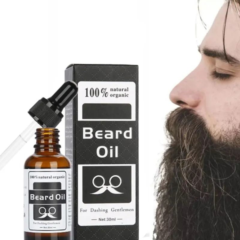 100% Natural Organic Beard Oil – Premium Blend of Argan, Jojoba & Grapeseed Oils with Vitamin E – Hydrates Beard & Skin, Tames Frizz, Soothes Itch & Flakes, Lightweight Grooming Oil