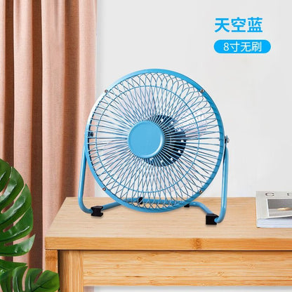 6 Inch Portable USB consumption small fan metal table fan 360° rotation mini fans desktop bass electric fandissipate heat Cooler Cooling Fan for students office workers for PC / Notebook Air cooled