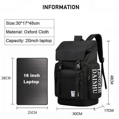 Men Backpack Large Capacity Outdoor Travel Bag Leisure Rucksack Business Commute Laptop Bag School