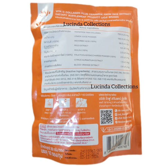 Joji Vita C Collagen Plus Sugar Ceramide form Rice Vitamin Extract Secret Dietary Supplement For Skin Whitening Brightening