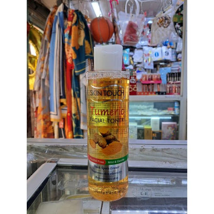 3 Packs Skin Touch Tumeric Facial Toner Alcohol-free Twith Tumeric Extract For All Skin Types Softer Smoother Hydrated Complexion Skin Touch Naturals Brightening Facial Toner , 250ml X 3