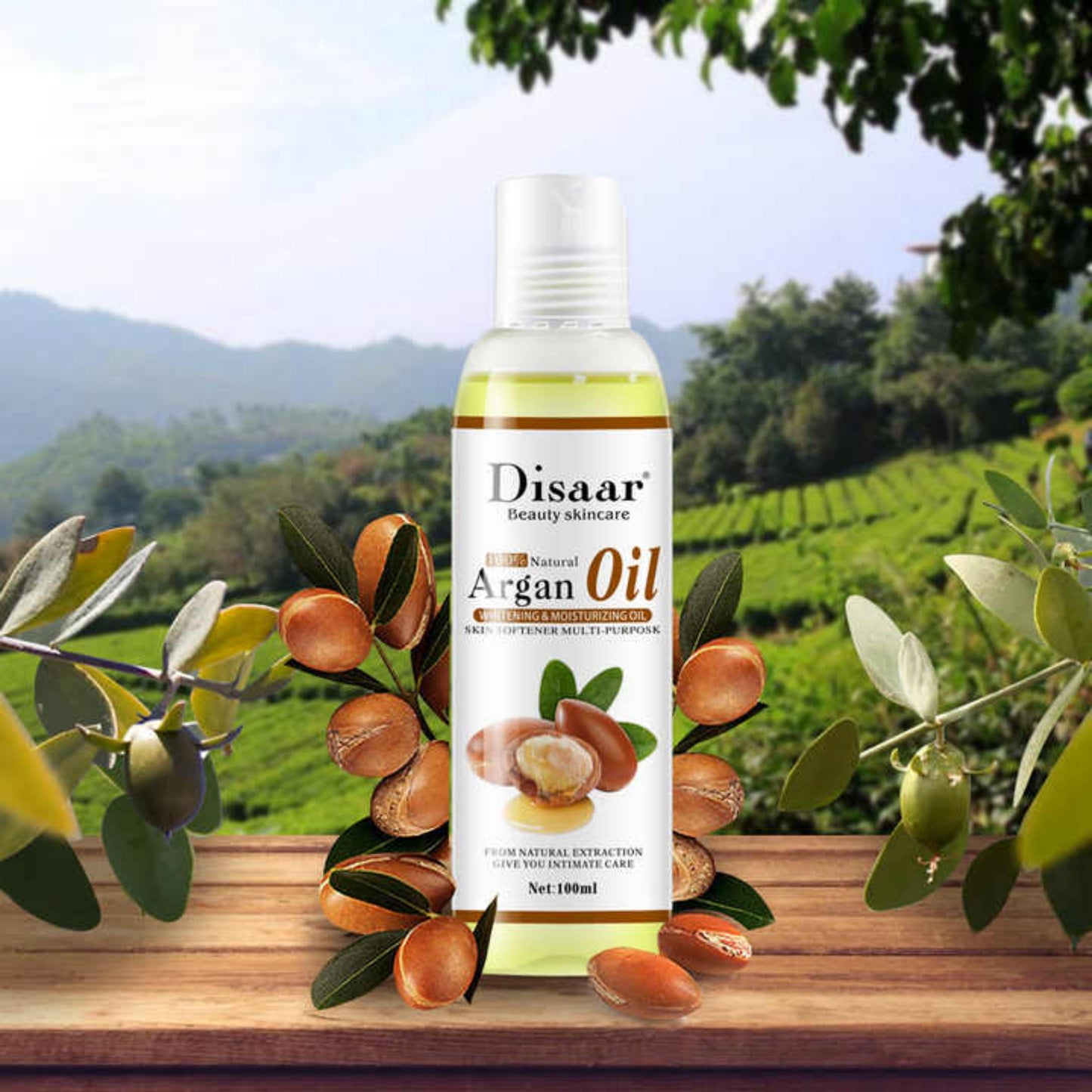 Argan Oil 100% Natural Body Face Multipurpose Whitening Brightening Moisturizing Skin Care - Disaar
