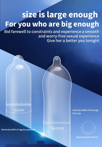 OLO large ultra-thin genuine condom, men's special large penis condom, 56mm, naked inserted into the penis condom
