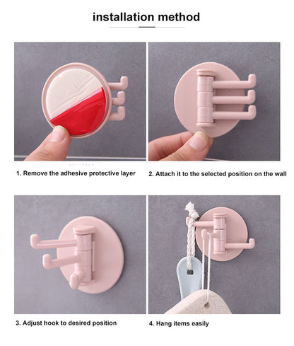 ZHJH 10Pcs of Self Adhesive Kitchen Wall Door Hook Key Holder Rack Towel Hanger Bathroom Rack Hooks Aluminum Multi-Purpose Storage Hooks