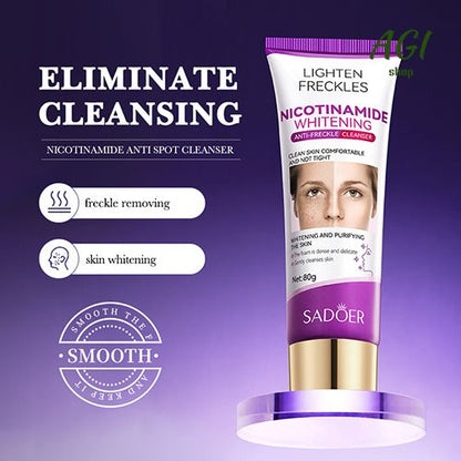 Face Skin Care Set Nicotinamide Whitening Freckles Cream + Facial Cleanser + Moisturizing lotion + Face Essence + Face Toner + Masks 5 Pcs Remove Melasma Dark Spot Acne Marks Brightening Skin Tone