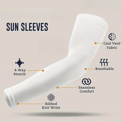 9 Pairs Sun Protection Arm Sleeves - Cooling Compression Arm Sleeve - Sports Arm Sleeves for Men & Women