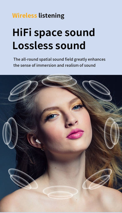 Bluetooth Earphone Super Long Battery Life Waterproof Noise Reduction Earbuds Digital Display Douch 5.3 TWS In-Ear Earpods Sports Binaural Stereo Wireless Earphones For Android & IOS Smart Phones