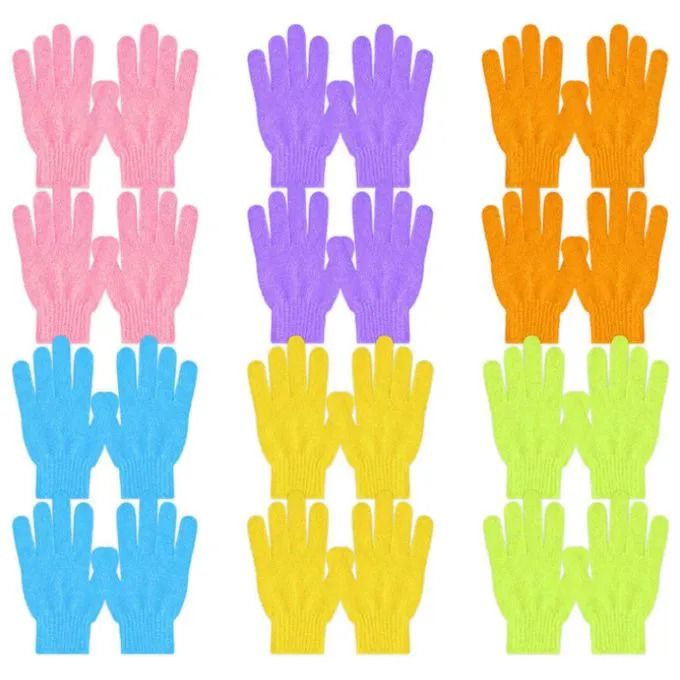 4 PAIRS - Bathing Gloves Exfoliating Bathing Cleaning Gloves Body Scrubber helps to precisely clean and gently remove dead skin cells body scrub gloves shower glove, bathing gloves