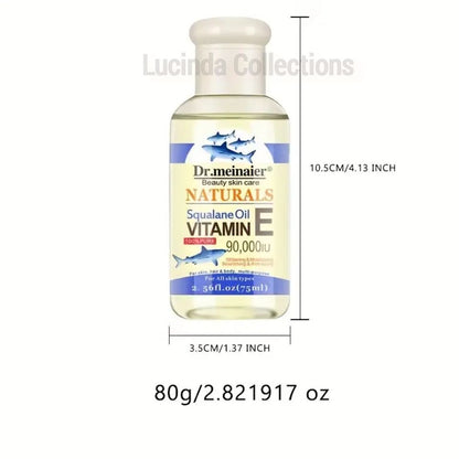 Dr Meinaier Natural Squalane Vitamin E Oil 90,000IU - Natural Skin Brightening Nourishment and Repair
