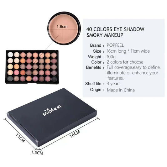 40 Color Matte Eyeshadow Palette Shimmer Glitter Eye Shadow Power Set Cosmetic Makeup Tools Make Up New Arrival