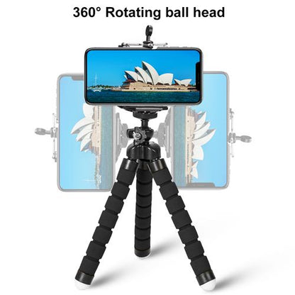 Tripod For Phone Flexible Sponge Octopus Mini Tripod For IPhone Mini Camera Tripod Phone Holder Clip Stand, Mini Bluetooth-compatible Remote Control Button Wireless Controller Self-Timer Camera Stick