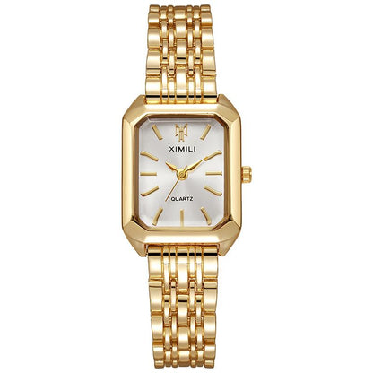 New Stainless Steel Watch Women Luxury Gift Quartz Wristwatch Fashion Simple Square Quartz Watches Wrist Watches Gift