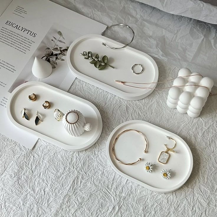 Cosmetic Storage, Drawer Organizer - High quality concrete dish home decor - Drawer Divide,Makeup Jewelry Organize,