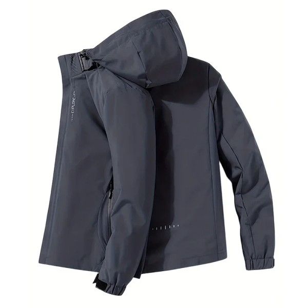 Men's Casual Outdoor Windproof Waterproof Athletes Detachable Hat Jacket Jackets & Coats