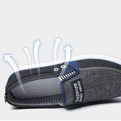 Shoes Men Shoes Loafers Casual Shoes Rubber Shoes Slip-Ons Shoes Tendon Sole Canvas Loafers Classic Shoes