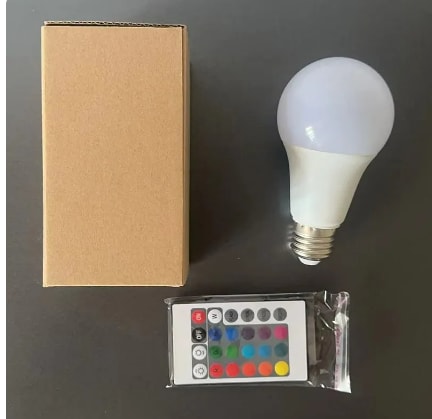 16 Colors RGB Bulb LED Multicolor Bulb E27 Base 220V Household Lighting Dimmable 24 Key Remote Control Atmosphere Neon Light