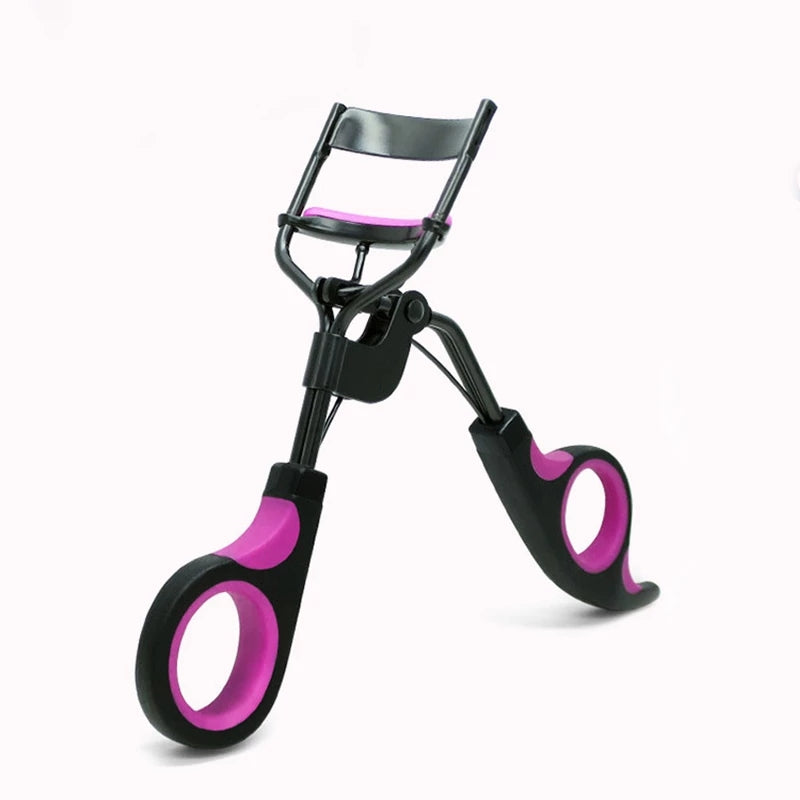 New arrival Eyelash Curler Curl Eye Lash Cosmetic Makeup Eyelash Curler Curling Tweezers Tools Handle + 2 Silicone Replacement Pads TLSM