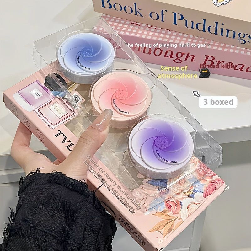 TVLV Romantic Luxury Moisturizing Solid Balm, elegant fragrance, lasting fragrance, high face value fragrance, perfume 3 boxes