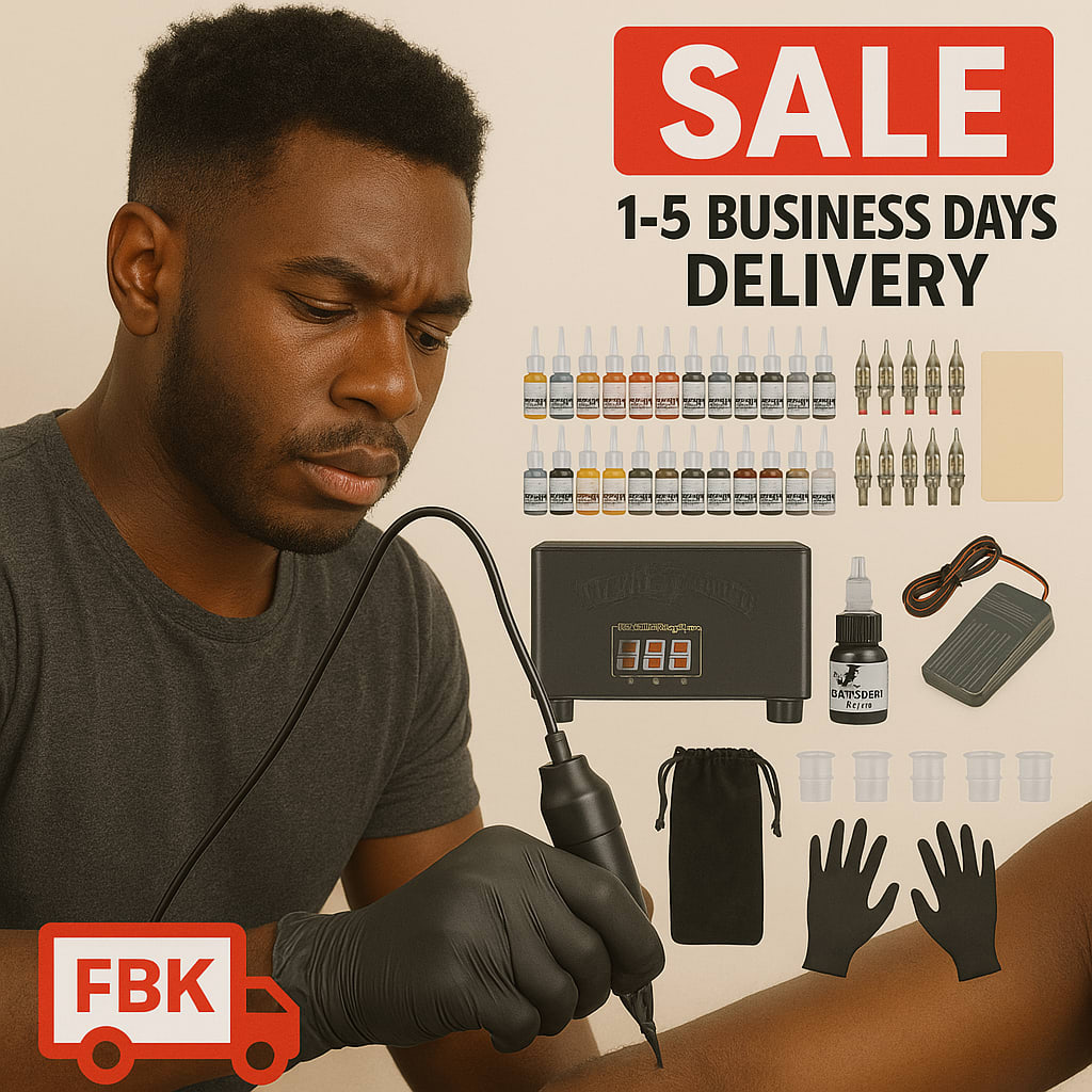 Professional Tattoo Pen Kit Rotary ,Tattoo Machine With LED Mini Tattoo Power Supply 1200mAh Cartridge Needles Tattoo Kit For Body,Suitable for beginners, professionals