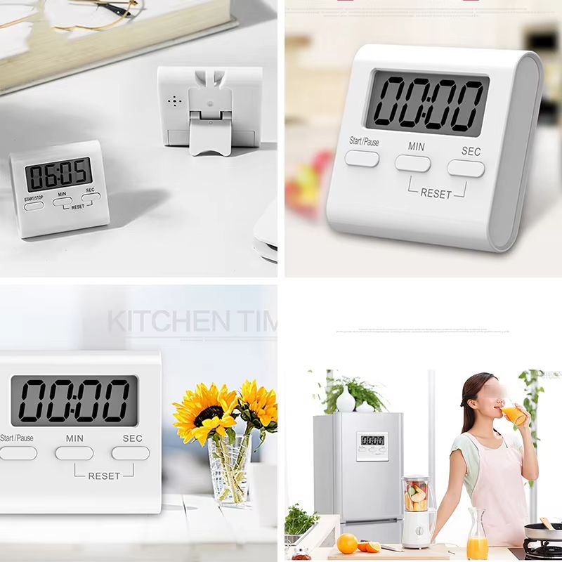 Digital Kitchen Timer Cooking Timer LCD Digital Manual Countdown Timer Mechanical Digital Kitchen Timer Magnetic Kitchen Gadgets