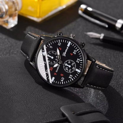 3 PCS Set Men's Set Of Watches Belts Wallets Sunglasses Exquisite Gifts 3Pcs Men's Quartz Watch And Wallet