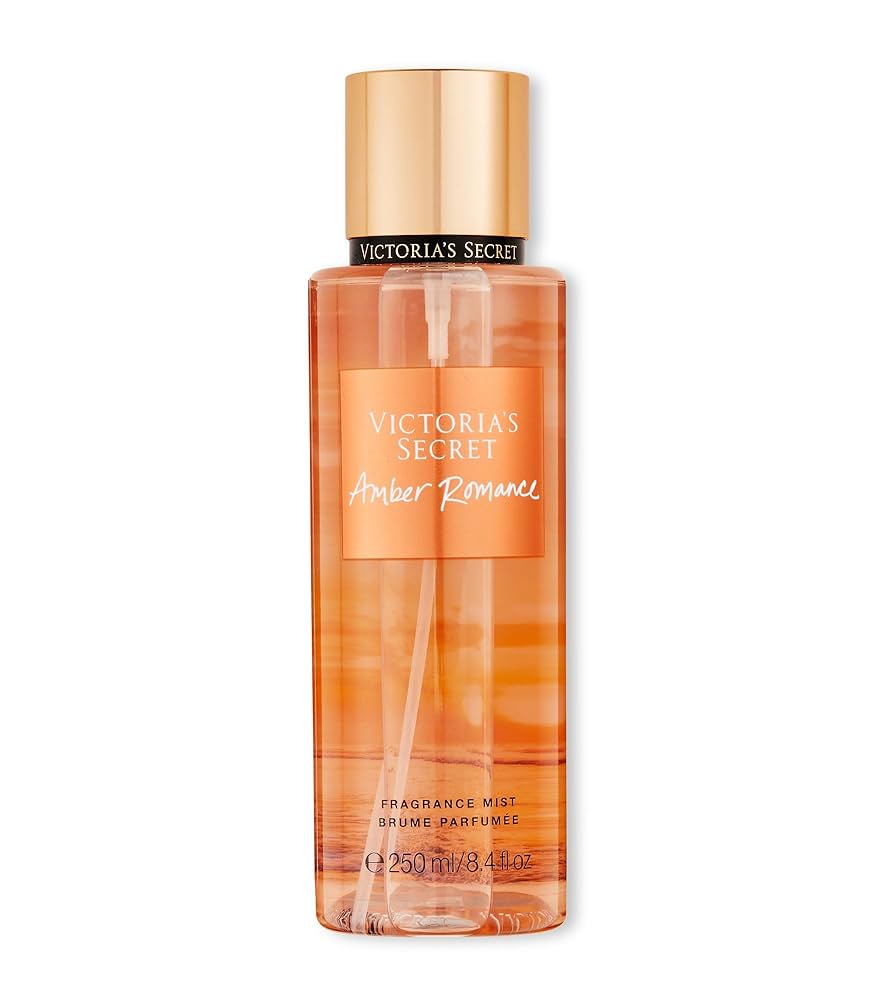 [MIST ONLY] Victoria Secret Amber Romance Body Mist Victoria’s Secret 250 ml – Warm Amber Vanilla Cherry & Creme Anglaise Scent, All-Day Fragrance Mist with Aloe & Chamomile for Women