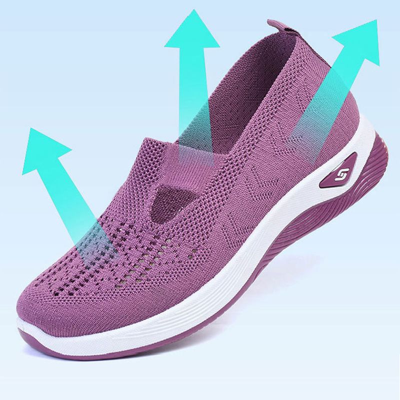 Size 38-42 Women's running shoes single shoes ladies' soft soled casual shoes girls' athletic mesh shoes students Yoga shoes driving shoes Mom gym shoes sneaker Purple