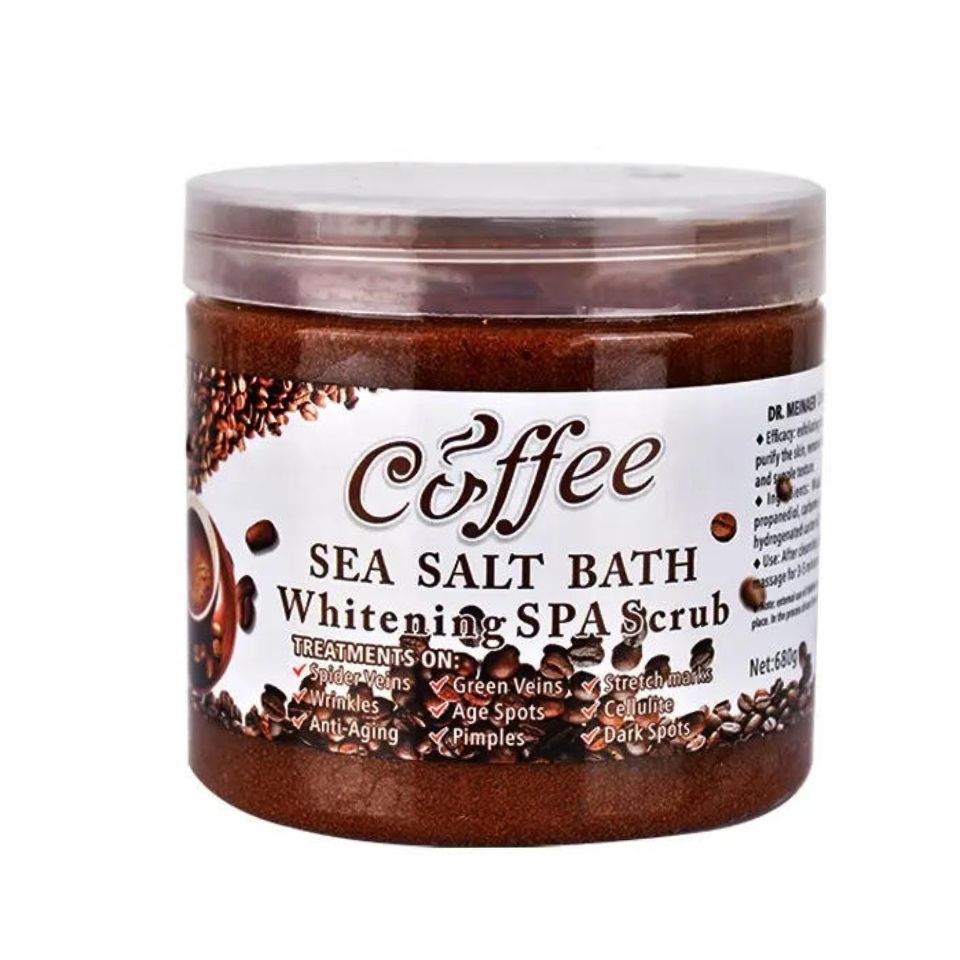 Coffee Sea Salt Bath Brightening & Whitening SPA Scrub Exfoliating Face Body Dead Skin - Dr Meinaier