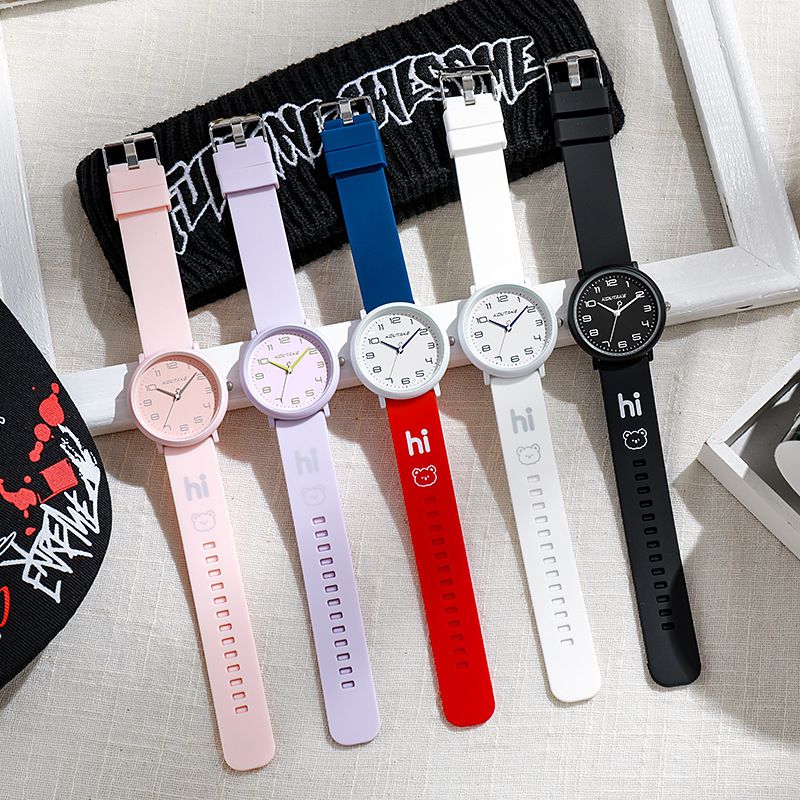 Cute candy silicone sports quart watch personality men and women the collegiate style neutral watch student watch